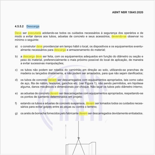 Como deve ser executada a descarga dos produtos?