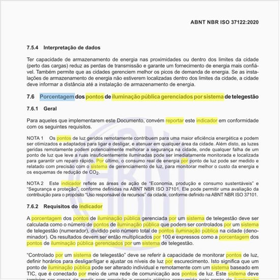 Como realizar o indicador de porcentagem dos pontos de iluminação pública gerenciados por sistema de telegestão?
