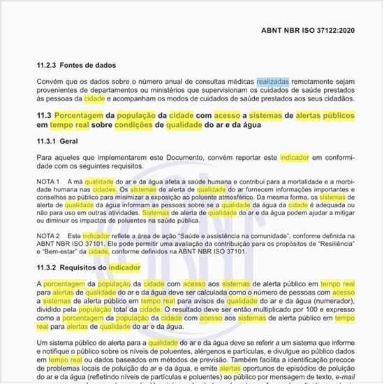 Como fazer o indicador de porcentagem da população da cidade com acesso a sistemas de alertas públicos em tempo real sobre condições de qualidade do ar e da água?