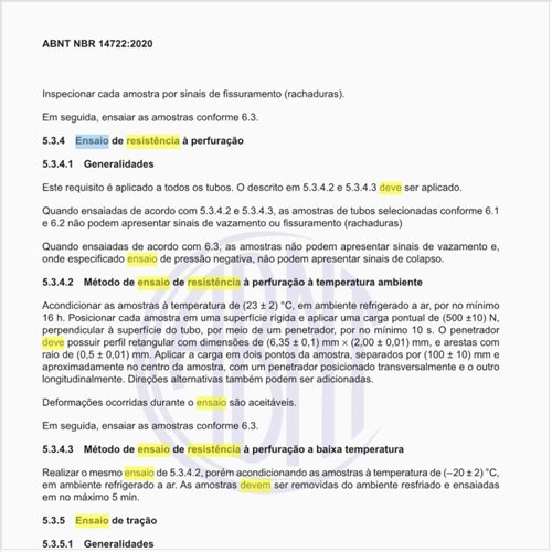 Como deve ser executado o ensaio de resistência à perfuração?