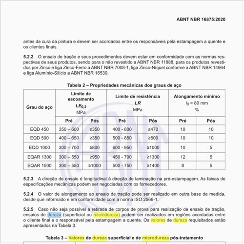 Quais são os valores de dureza superficial e de microdureza pós-tratamento?