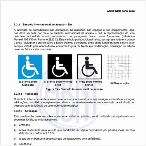 Qual é o símbolo internacional de acesso – SAI?