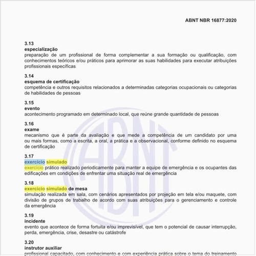 Como pode ser definido o exercício simulado de mesa?