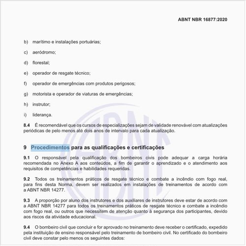 Quais são os procedimentos para as qualificações e certificações?