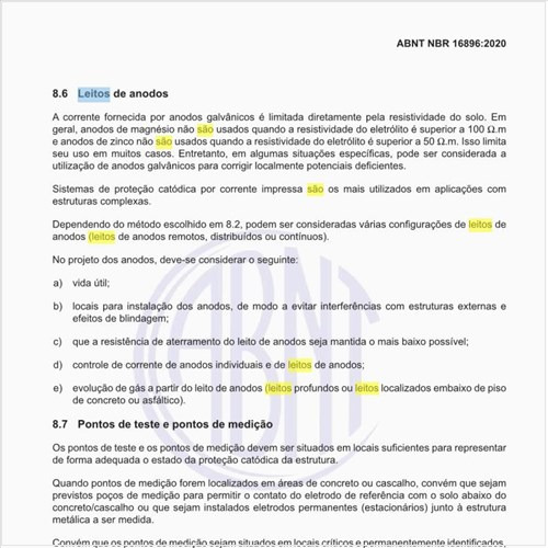 O que são os leitos de anodos?