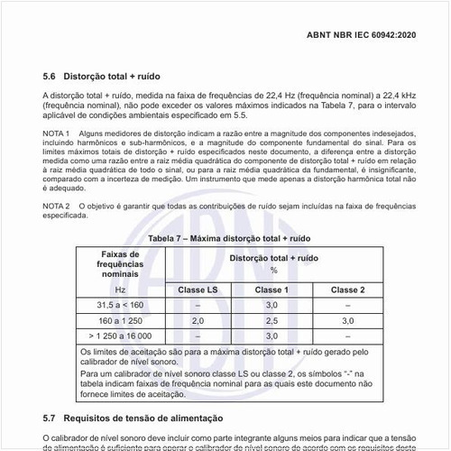 Qual é a máxima distorção total + ruído?