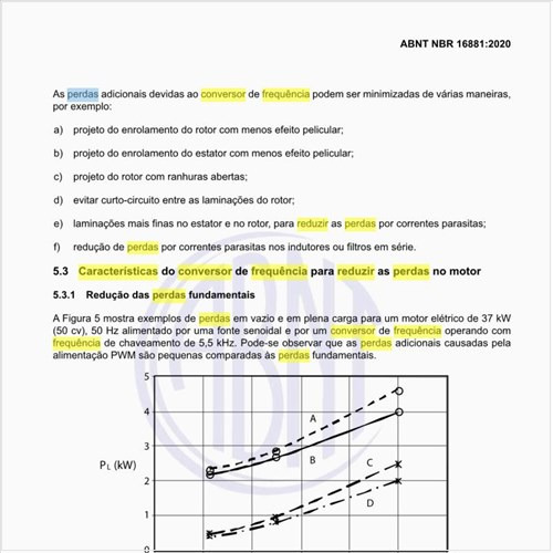 Quais as características do conversor de frequência para reduzir as perdas no motor?