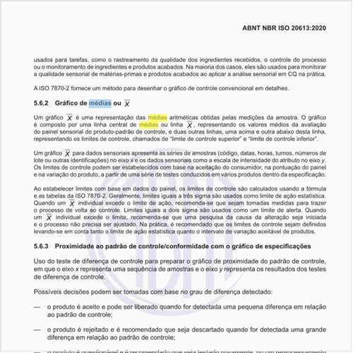 O que é um gráfico de médias ou X?