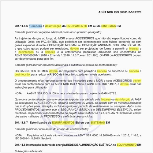 Como deve ser feita a limpeza e desinfecção do EQUIPAMENTO EM ou de SISTEMAS EM?