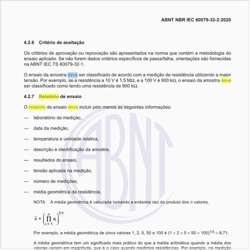 O que deve conter o relatório de ensaio?