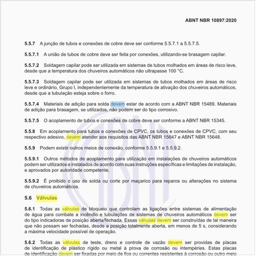 Como devem ser especificadas as válvulas de bloqueio?