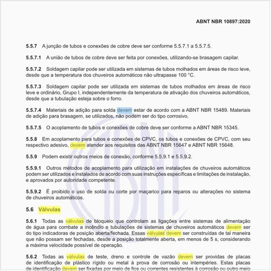 Como devem ser especificadas as válvulas de bloqueio?