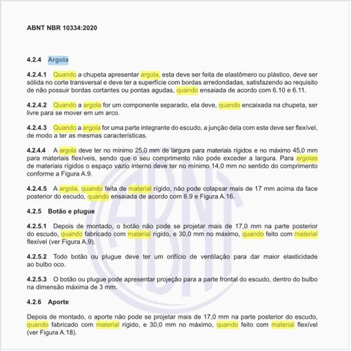 Qual o material da argola, quando houver?