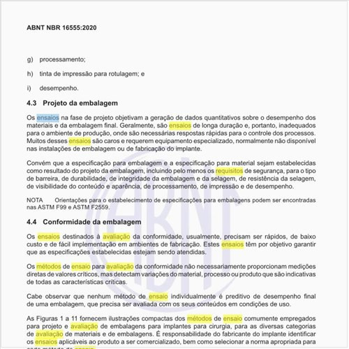 Quais os métodos de ensaio para avaliação do atendimento aos requisitos de segurança?