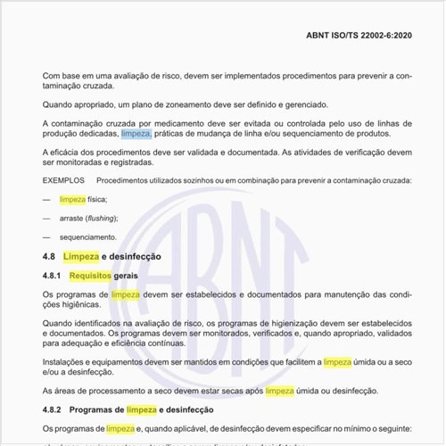 Quais os requisitos para a limpeza e desinfecção?