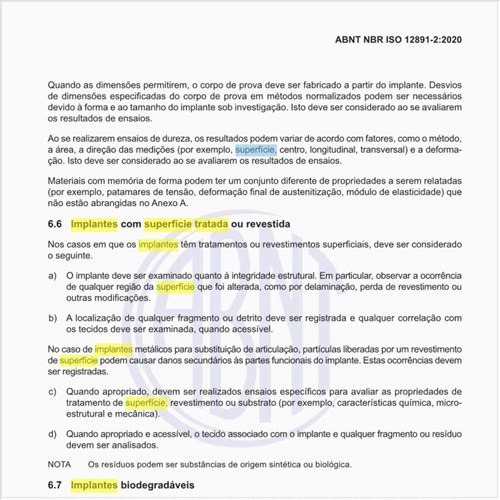 Como proceder nos implantes com superfície tratada ou revestida?