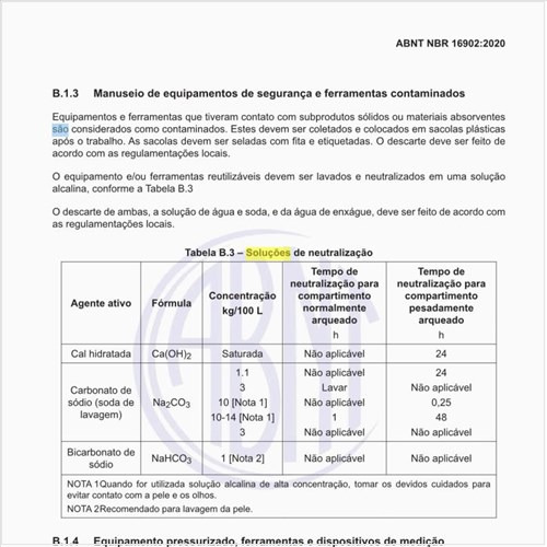 Quais são as soluções de neutralização?