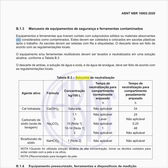 Quais são as soluções de neutralização?