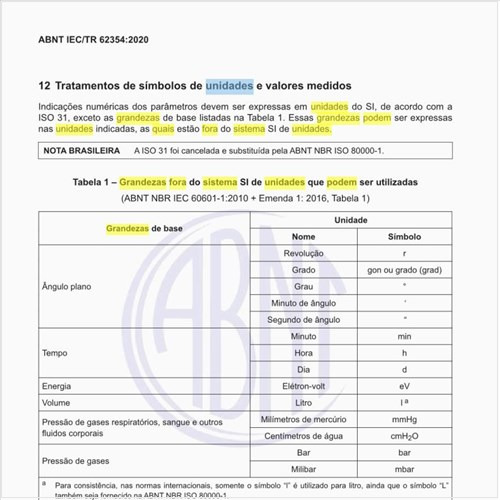Quais as grandezas fora do sistema SI de unidades que podem ser utilizadas?