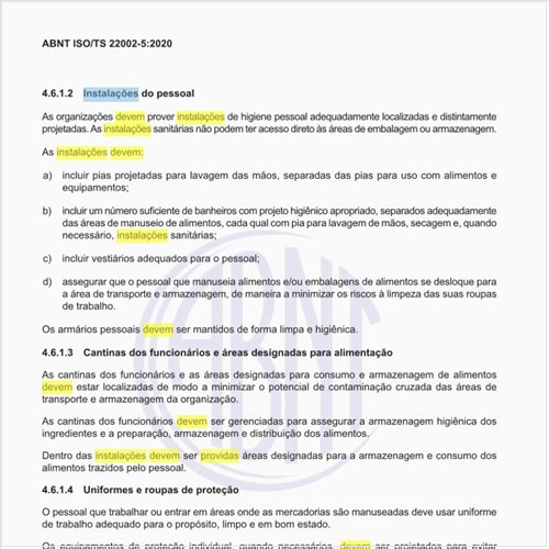 Como devem ser providas as instalações do pessoal?