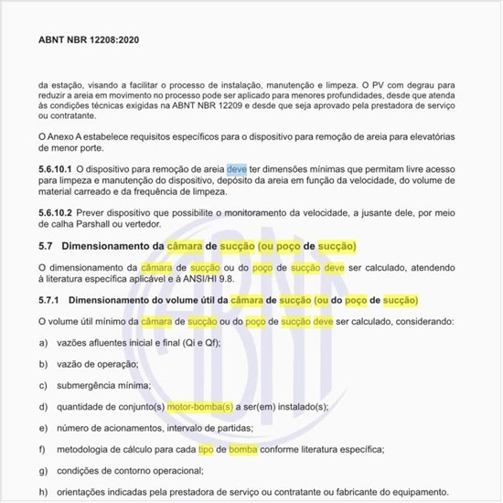Como deve ser projetada a câmara de sucção (ou poço de sucção) para bomba tipo submersível?