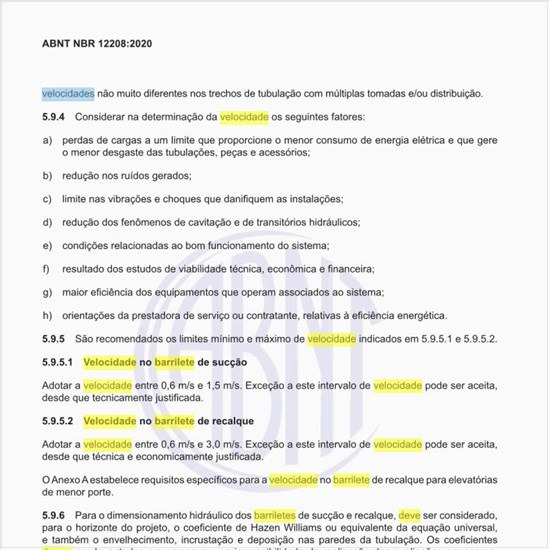 Qual deve ser a velocidade no barrilete de recalque?