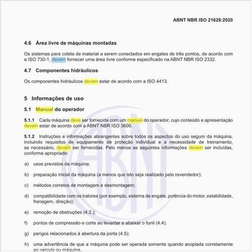 O que deve conter o manual do operador?