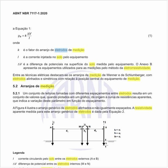 Qual é a configuração genérica de medição da resistividade do solo por meio de quatro eletrodos alinhados?