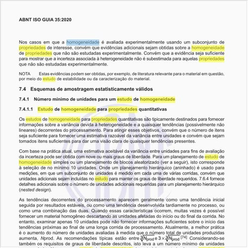 O que é um estudo de homogeneidade para propriedades quantitativas?