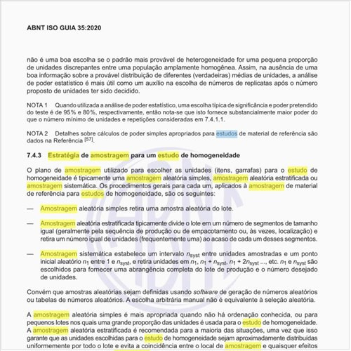 Qual é a estratégia de amostragem para um estudo de homogeneidade?