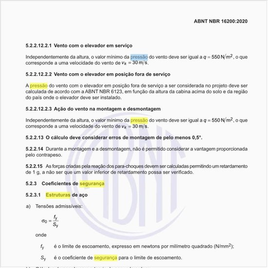Quais são os coeficientes de segurança para as estruturas de aço?