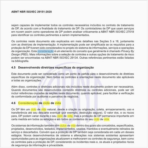 Qual é a consideração do ciclo de vida do DP?