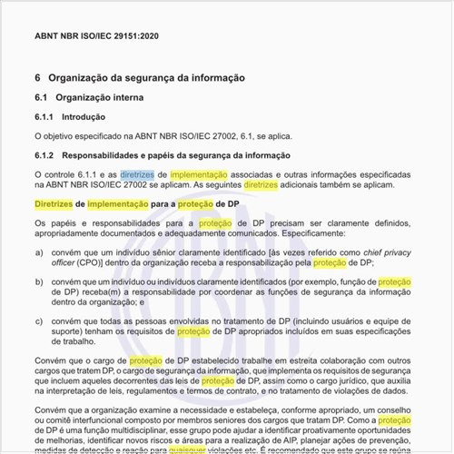 Quais são as diretrizes de implementação para a proteção de DP?