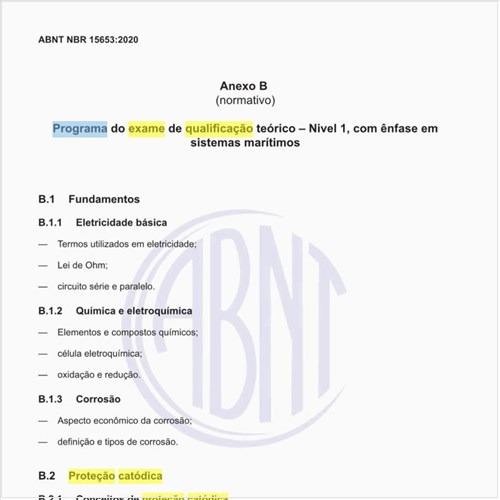 Qual o conteúdo sobre proteção catódica no programa do exame de qualificação teórico?