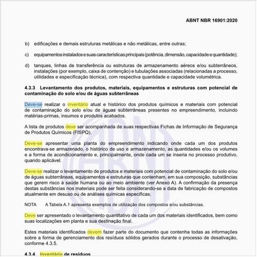 O que deve informar o inventário de resíduos?