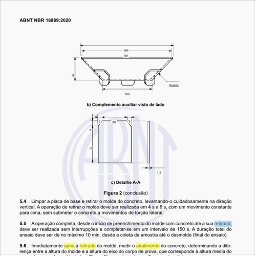 Como executar a medida do abatimento, após a retirada do molde?
