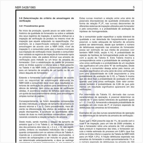 Como se determina o critério de amostragem de verificação?