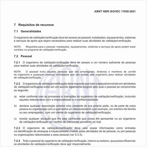 Qual deve ser o requisito para o pessoal?