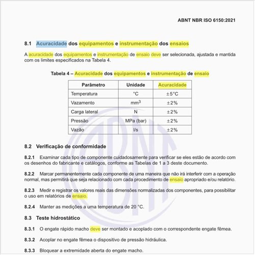 Como deve ser executado o ensaio de acuracidade dos equipamentos e instrumentação dos ensaios?