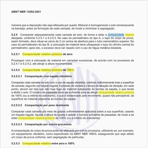 Como proceder em relação à compacidade relativa próxima de 100%?