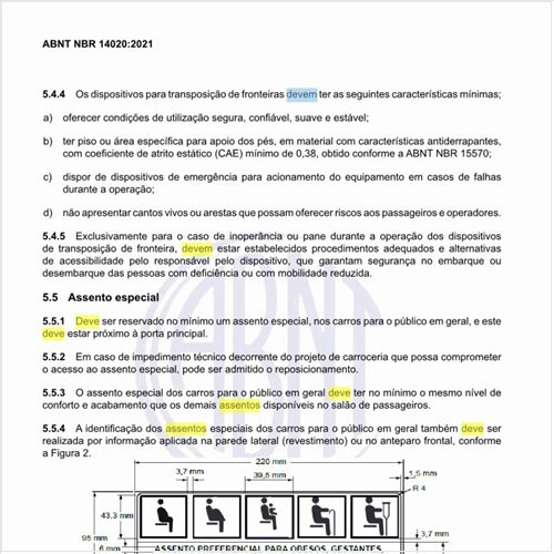 Como deve ser feita a identificação dos assentos preferenciais?