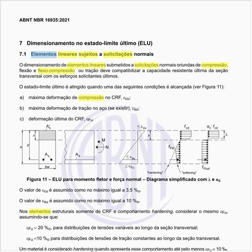 Quais são os elementos lineares sujeitos a solicitações normais?