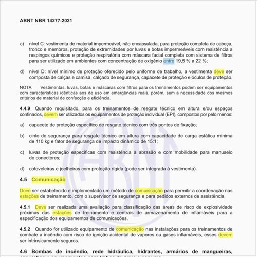 Como deve ser feita a comunicação entre as estações de treinamento?
