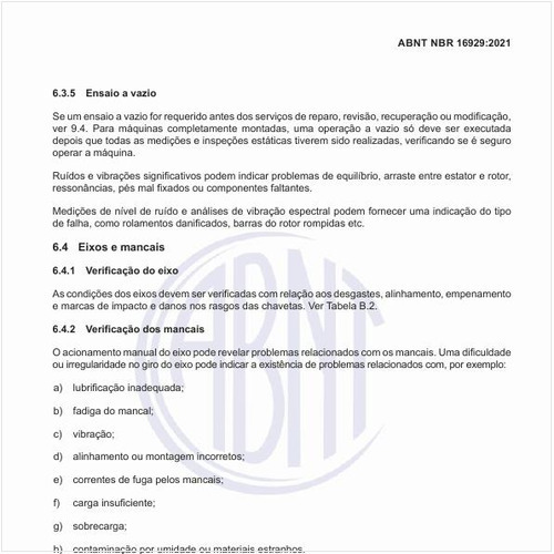 Como deve ser feita a verificação dos mancais?