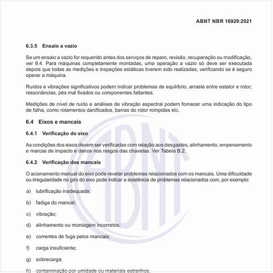 Como deve ser feita a verificação dos mancais?