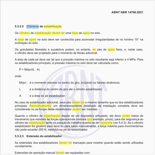 Por que os cilindros de estabilização devem ter uma base de apoio no solo?