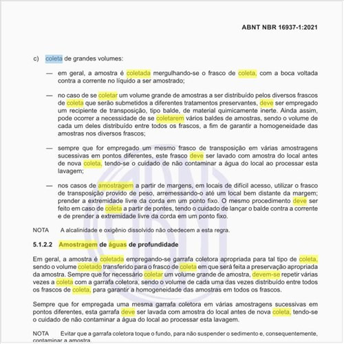 Como deve ser executada a amostragem de águas de profundidade?