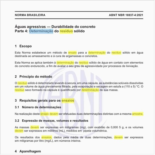 Como deve ser feita a preparação da amostra para ensaio para a determinação do resíduo sólido?