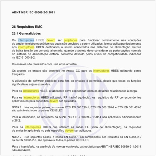 Como devem ser projetados os interruptores em relação à imunidade?