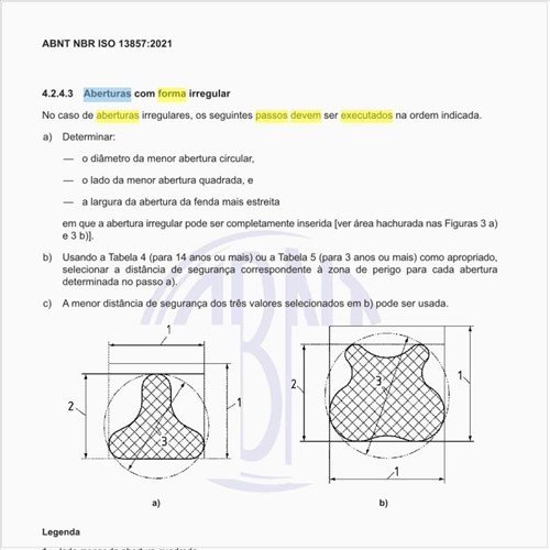 Quais os passos que devem ser executados em aberturas com forma irregular?